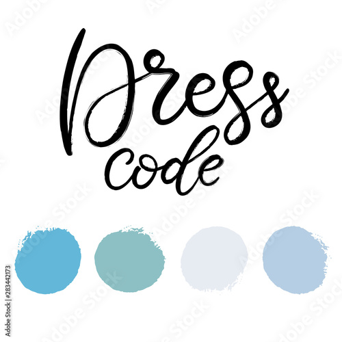 Wedding dress code color palette