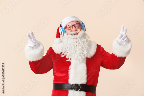 Portrait of Santa Claus lis...