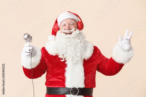 Portrait of Santa Claus wit...