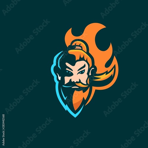 Master Martial Arts Mascot Character Illustration Vector Template