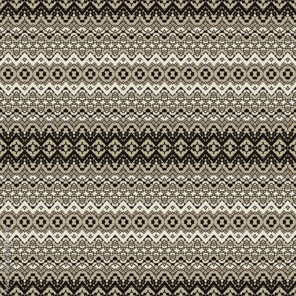 Black and Ivory Ethnic Digital seamless pattern 6
