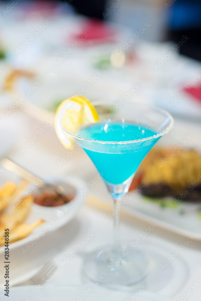 Kamikaze cocktail on dinner table Kamikaze cocktail on dinner table