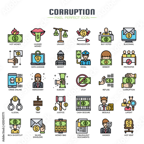 Corruption Elements , Thin Line and Pixel Perfect Icons