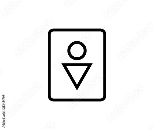 Free Download WC line icon - GFXLoad