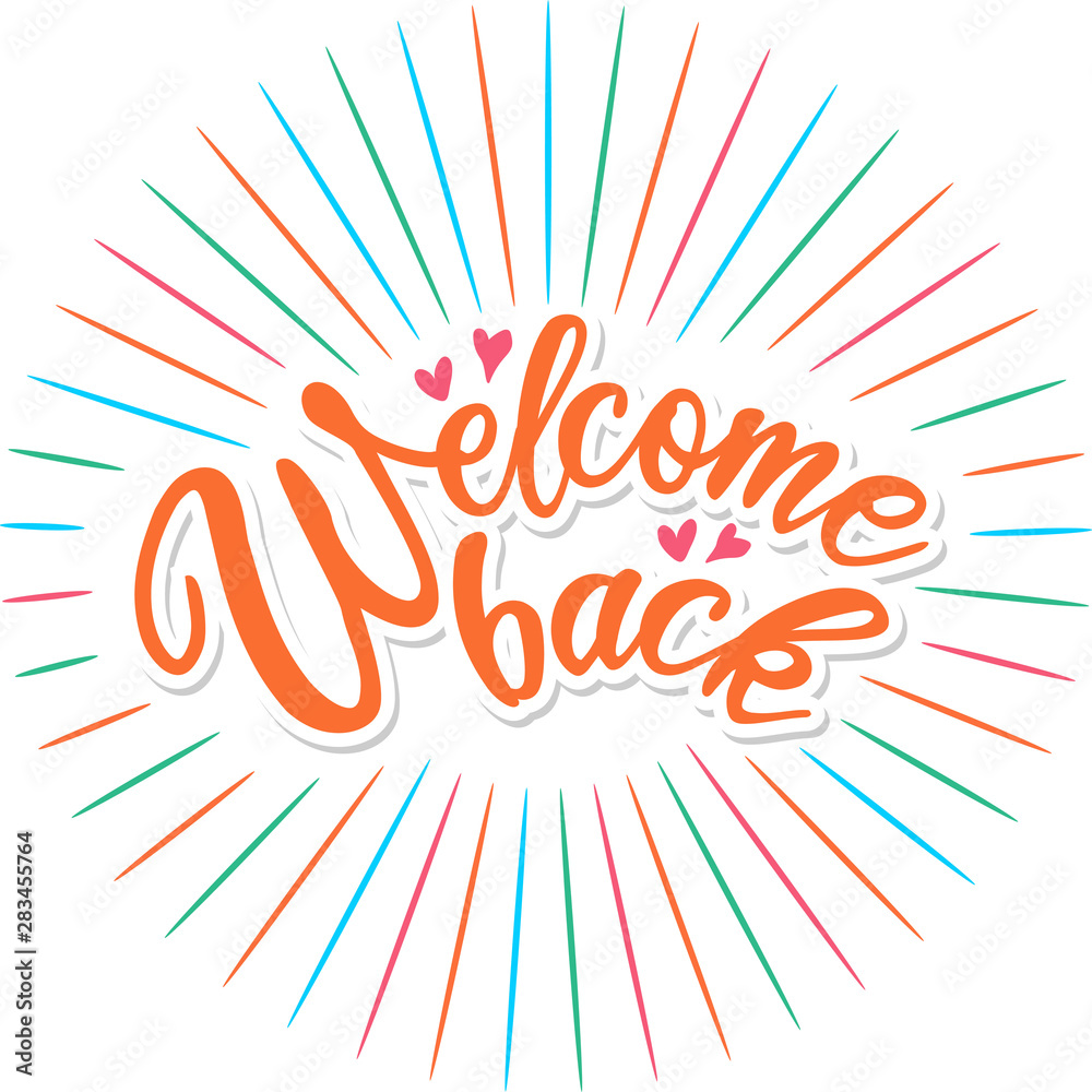 welcome back vector graphic clipart design Stock Vector | Adobe Stock