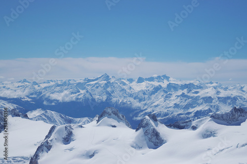 Snow covered French Alps