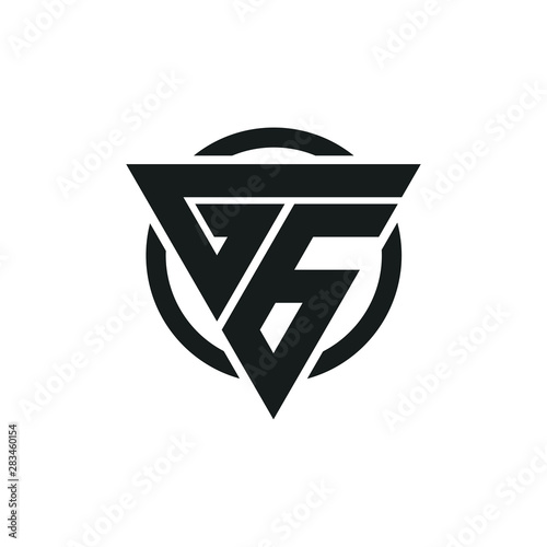 G6, 6G, G6, 6G Triangle Logo Circle Monogram Design Vector Super Hero Concept