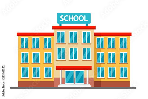 Fototapeta Naklejka Na Ścianę i Meble -  High school building vector illustration