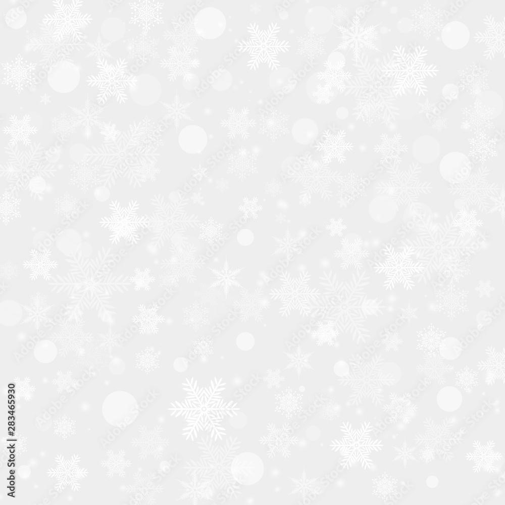 Abstract Winter Background With Christmas Snowflakes Abstract Winter Background With Christmas Snowflakes