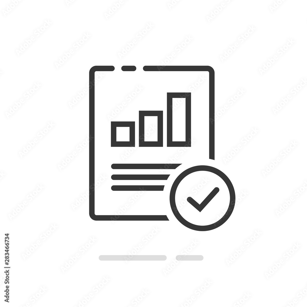 Audit research report icon vector symbol, line outline art design quality control evaluation pictogram, financial fraud check or tax analysis sign, idea of accounting or statistic document image Audit research report icon vector symbol, line outline art design quality control evaluation pictogram, financial fraud check or tax analysis sign, idea of accounting or statistic document image