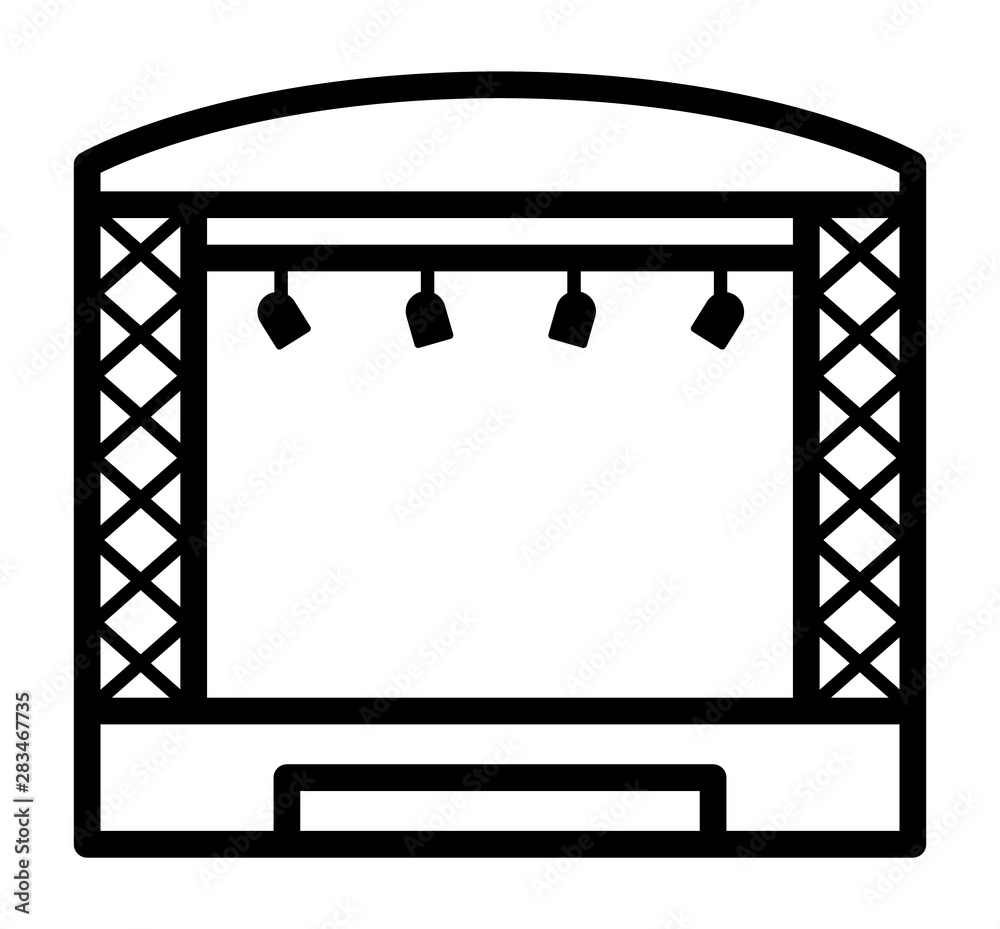 concert stage lights clipart