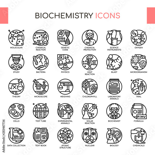 Biochemistry , Thin Line and Pixel Perfect Icons