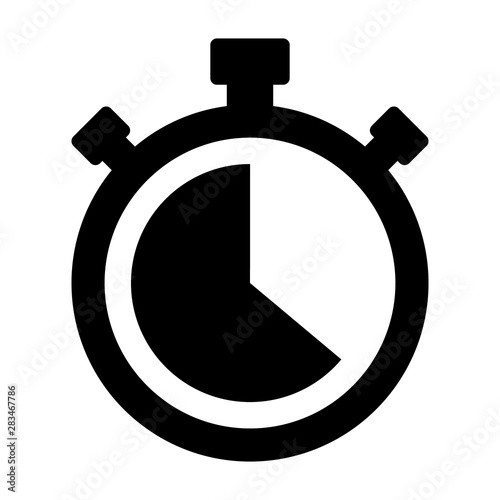 Stopwatch timer flat vector icon for apps and websites