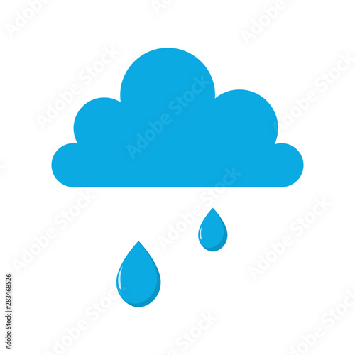 Water drop falling from the cloud icon
