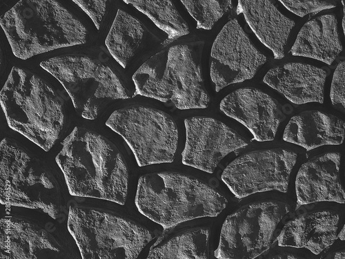 Obraz na plátně Dramatic stone wall background texture