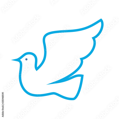 Blue dove icon