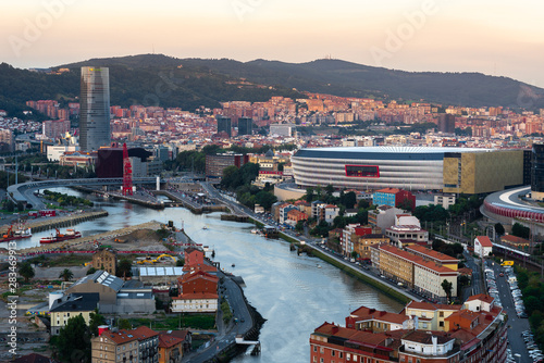 Panoramic view of Bilbao from Kobetamendi, Basque Country, Spain