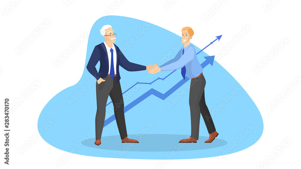 Handshake between business person. Idea of deal Handshake between business person. Idea of deal