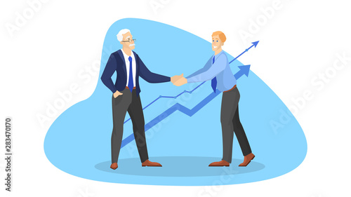 Handshake between business person. Idea of deal