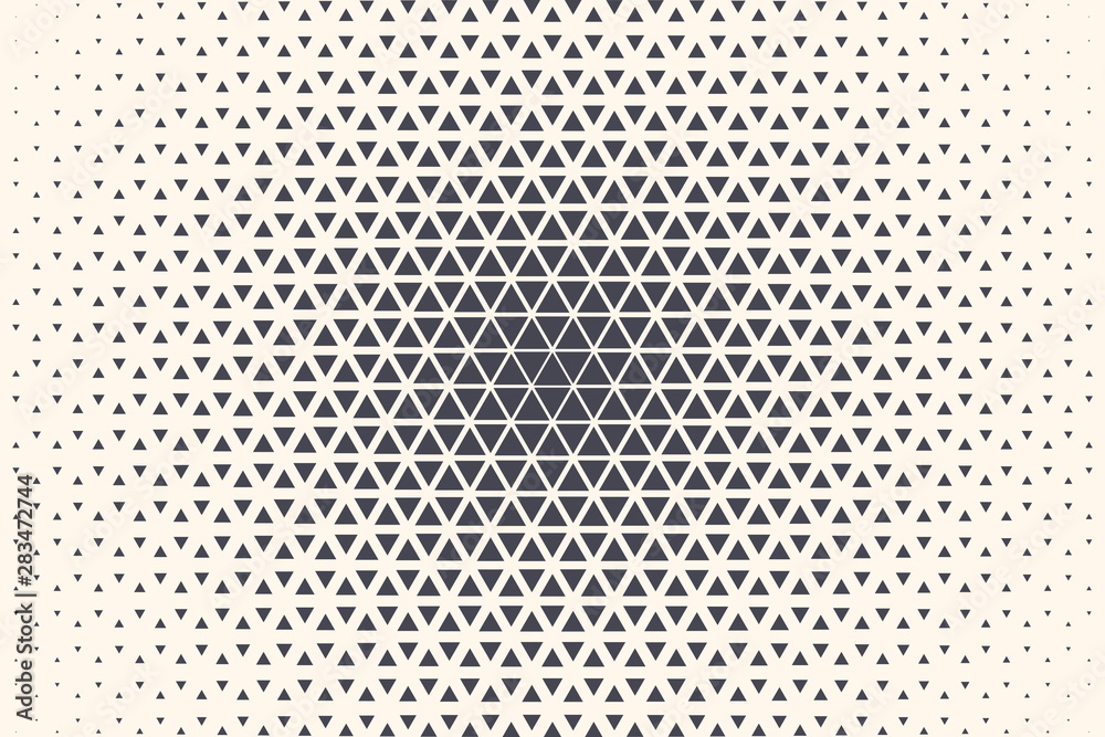 Triangular Shapes Vector Abstract Geometric Technology Extreme Sports Isolated on Light Background. Halftone Triangles Retro Simple Pattern Backdrop. Minimal 80s Style Dynamic Tech Wallpaper
