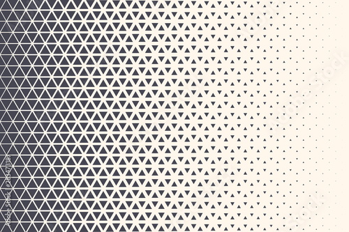 Triangle Vector Abstract Geometric Technology Background. Halftone Triangular Retro 80s Simple Pattern. Minimal Style Dynamic Tech Wallpaper photo