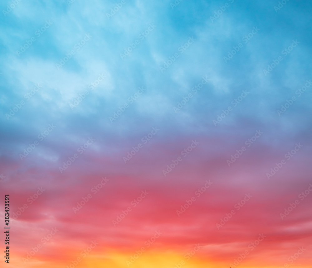 Beautiful clouds at sunset as a background