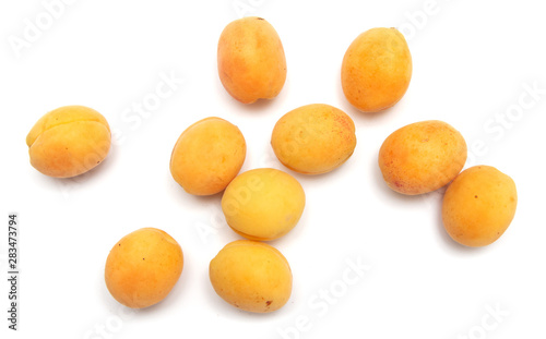 Ripe apricot isolated on a white background