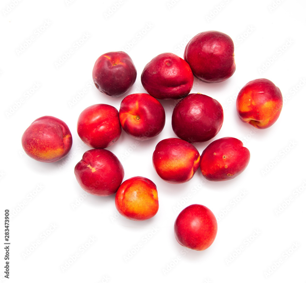 Ripe nectarine isolated on a white background Ripe nectarine isolated on a white background