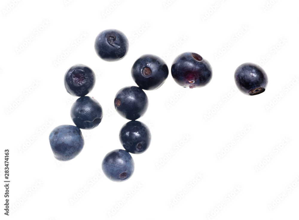 Ripe blueberries on a white background Ripe blueberries on a white background
