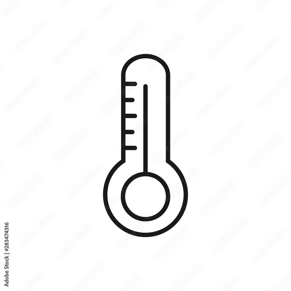 Thermometer Outline Icon, vector illustration Thermometer Outline Icon, vector illustration