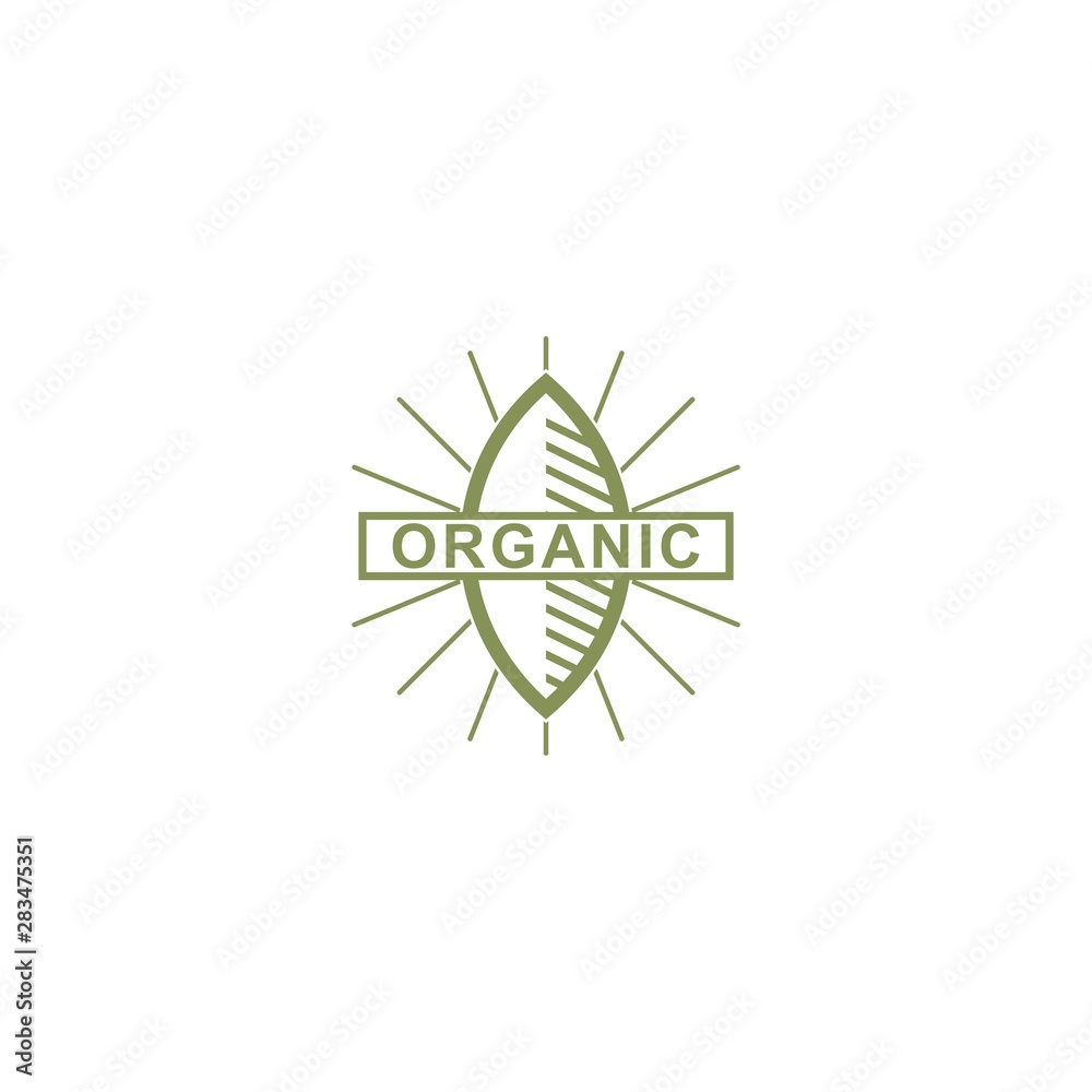 organic logo template design vector, tree leaf organic logo template design vector, tree leaf