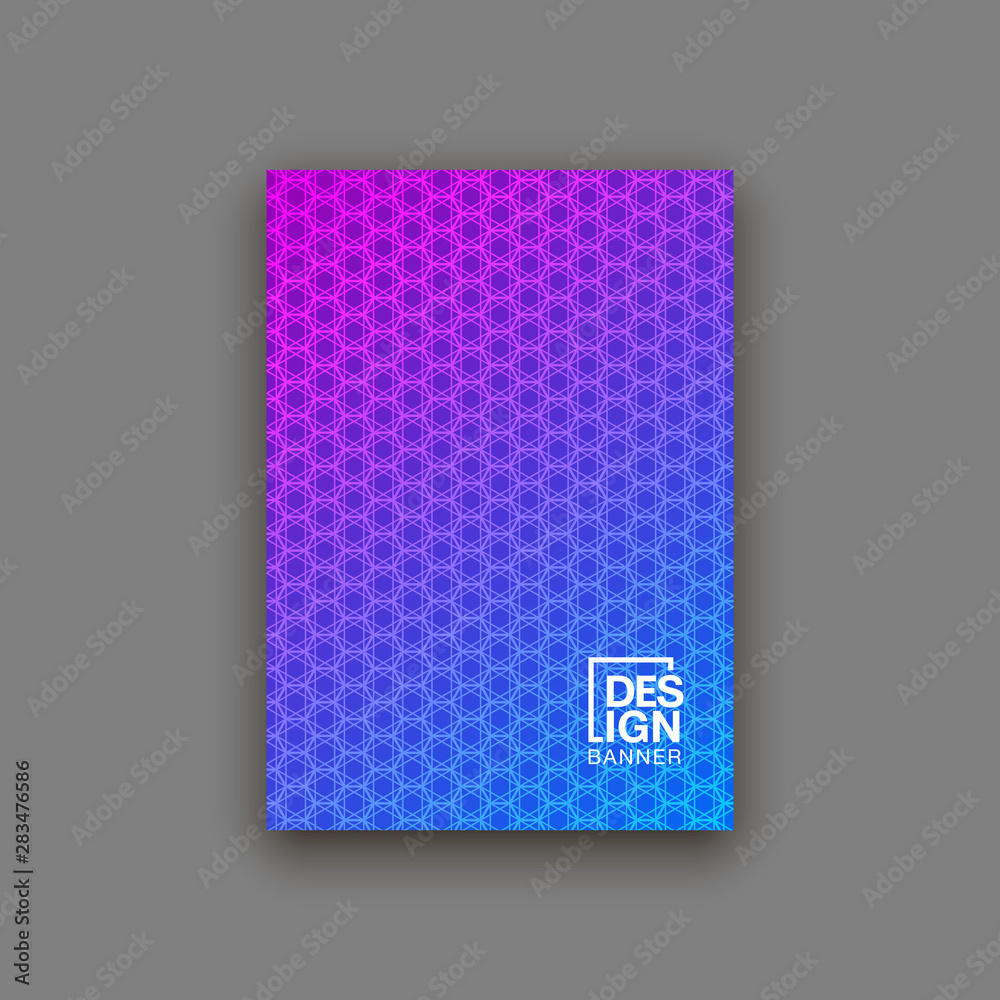 Halftone lines cover page layouts design. Flat geometric backgrounds set. Party posters set with radial halftone line gradient texture. Music flyer frame templates. Retro cover pages.