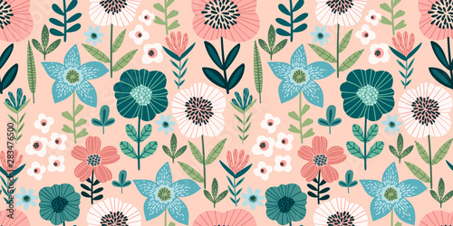 Floral seamless pattern. Vector design for paper, cover, fabric, interior decor