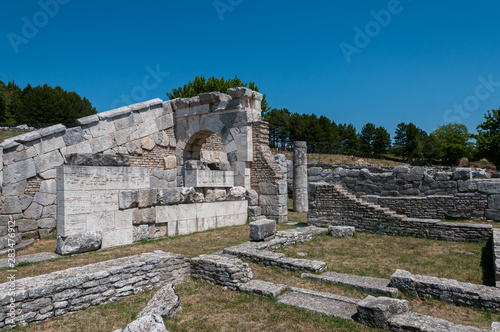 The Italico Sanctuary of Pietrabbondante. Is the most important architectural testimony of the religiosity of the Samnites Pentri nation. photo