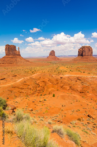 Monument Valley on the border between Arizona and Utah  USA