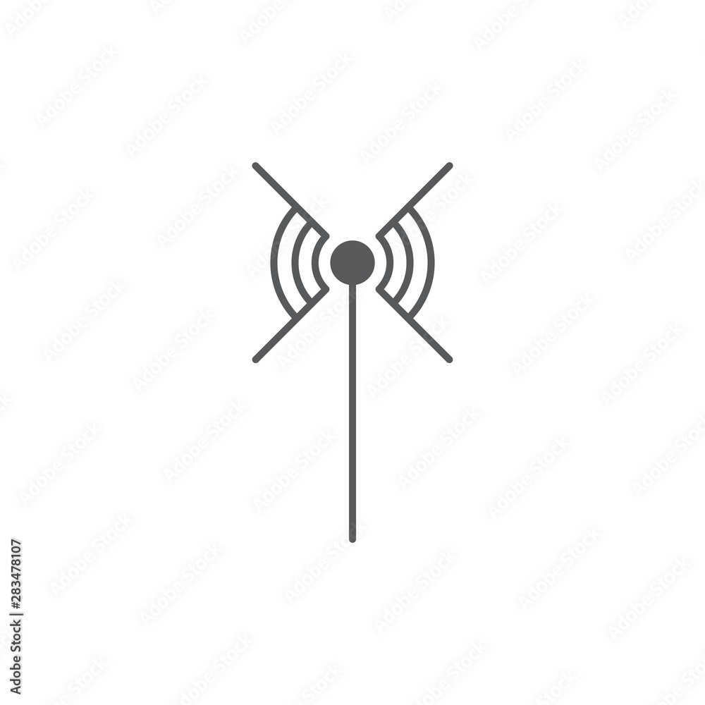 Radio Antenna vector icon symbol isolated on white background Radio Antenna vector icon symbol isolated on white background
