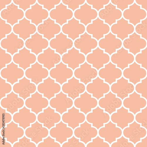 Pink moroccan tiles seamless pattern