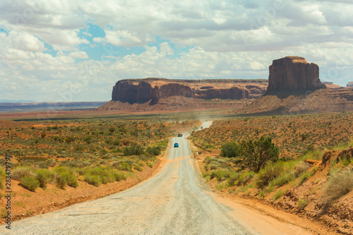 Monument Valley on the border between Arizona and Utah, USA
