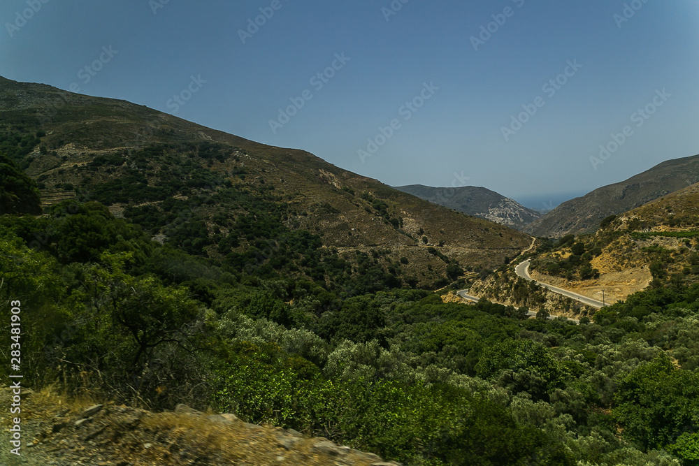 Beautiful mountains view Crete Greece