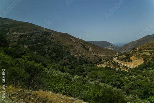 Beautiful mountains view Crete Greece