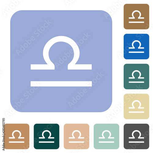 libra zodiac symbol rounded square flat icons