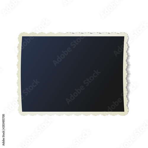 photo frame in realistic style on white background 