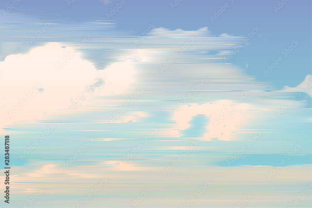 clouds, retro engraving style. design element. vector illustration