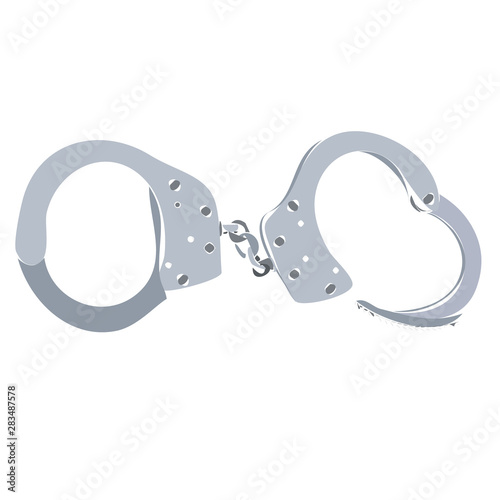 vector, on a white background, handcuffed