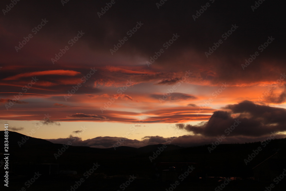 sunset in tundra sunset in tundra