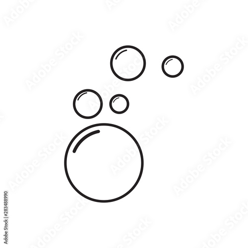 soap bubble icon vector illustration template