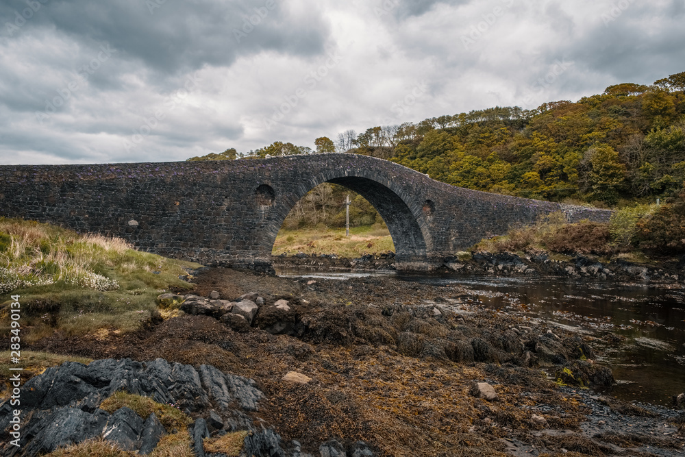 Clachan Bridge linking Scotland to island of Seil