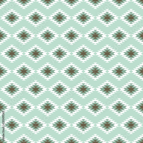 Seamless pattern with blue kilim