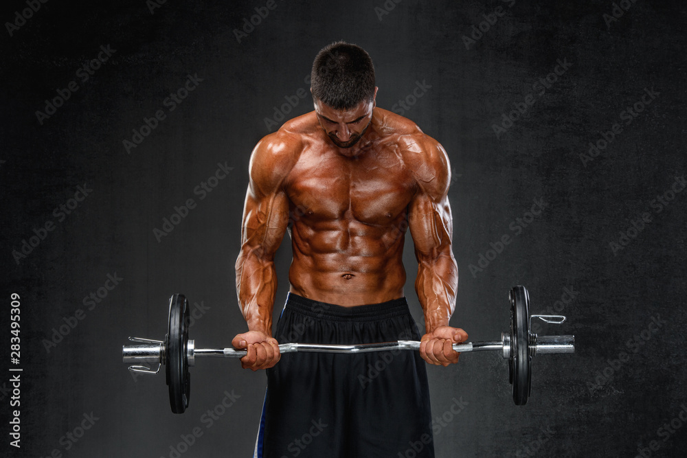 Strong Muscular Men Lifting Weights Strong Muscular Men Lifting Weights