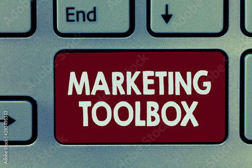 Wallpaper Mural Handwriting text Marketing Toolbox. Concept meaning Means in promoting a product or services Automation. Torontodigital.ca